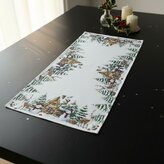 Vánoční ubrus - běhoun na stůl CHRISTMAS WOOD 50x100 cm Mybesthome