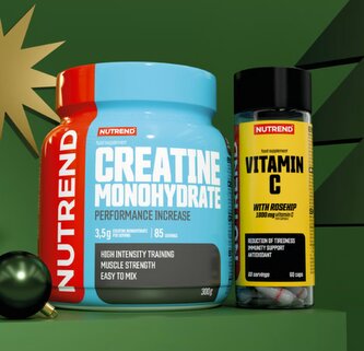 sada nápoj Creatine Monohydrate 300g + Vitamin C 1000mg 60 kapslí