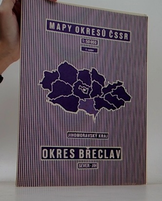 Mapy okresů ČSSR -  Kraj Jihomoravský, okres Břeclav 1:50 000