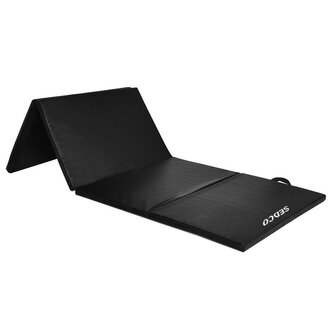 Žíněnka skládací čtyřdílná SEDCO ECO 240x120x5 cm - černá (PVC)