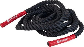 Lano na cvičení P2I Battle Rope 1,5 palce x 12 m - černá