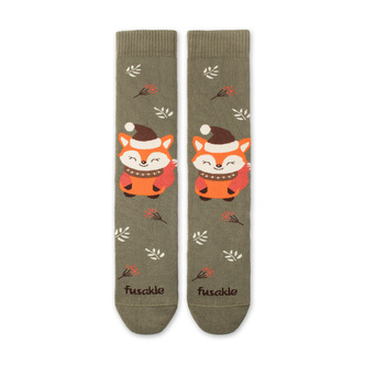 Ponožky Froté Liška lesní Zelené S (35-40)