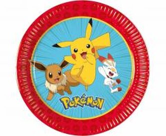 Talerzyki papierowe Pokemon 20cm 8szt