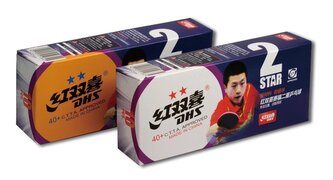 Míčky DHS** stolní tenis 40mm CELL FREE balení 10 ks (Plast)