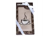 Dárkové balení utěrka SWAN Espresso hnědé - 1 ks