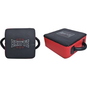 Tréninková lapa na nízké kopy Brute Low Kick Pad BT0002030 - červená/černá (Syntetická kůže/Textil)