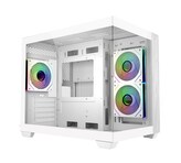 Cooler Master case Elite 481 Wood, ATX, Průhledná bočnice, 3x 120mm ARGB Fan, Bílá