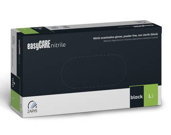 Nitrilové rukavice easyCARE Zarys černé 100 ks Velikost: XL