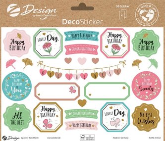 Naklejki dekoracyjne - Happy birthday