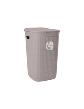 koš 50l na použ.prádlo, šedý DOMUS, 56x37x36cm, plast