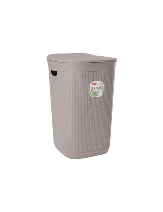 koš 50l na použ.prádlo, šedý DOMUS, 56x37x36cm, plast