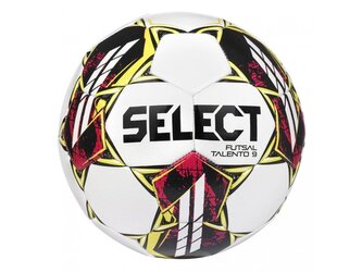 Míč sálová kopaná SELECT TALENTO 9 - bílá/červená (Syntetika)