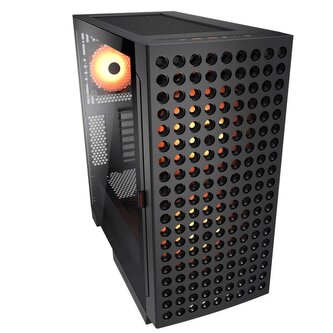 COUGAR PC skříň AIRFACE ECO RGB Black Mid Tower Airflow 2 x 180mm ARGB PWM Fans 1x 120mm ARGB Fan