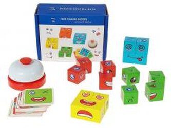 Układanka buźki z kartami