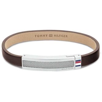 Moderní hnědý kožený náramek 2790397 Tommy Hilfiger