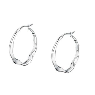 Módní ocelové náušnice kruhy T-Design TJAXA04 Trussardi