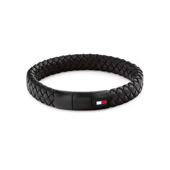 Pletený kožený náramek s ocelovým zapínáním 2790662 Tommy Hilfiger