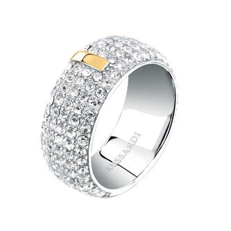 Oslnivý bicolor prsten s krystaly T-Round TJAYF1701 Trussardi / Obvod: 58 mm - 58 mm