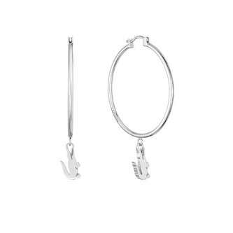 Nadčasové ocelové kruhy s přívěsky krokodýla 2040375 Lacoste