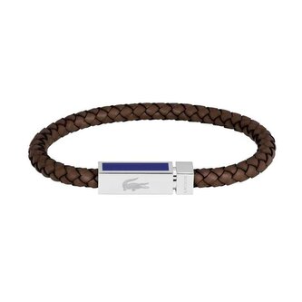 Hnědý kožený náramek pro muže Rockel 2040450 Lacoste