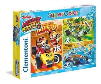 Puzzle 3x48 Mickey and the Roadster Racers
