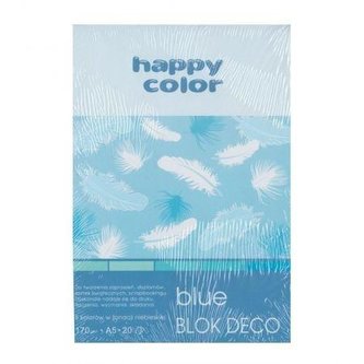 Blok A5/20K Deco Blue 170g HAPPY COLOR