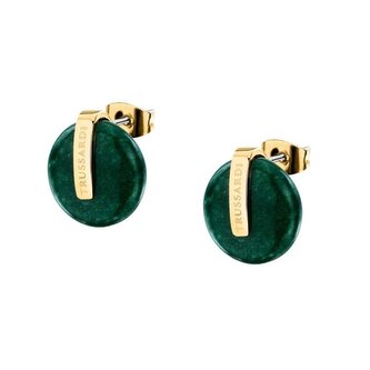 Módní pozlacené náušnice s achátem T-Round TJAYF12 Trussardi