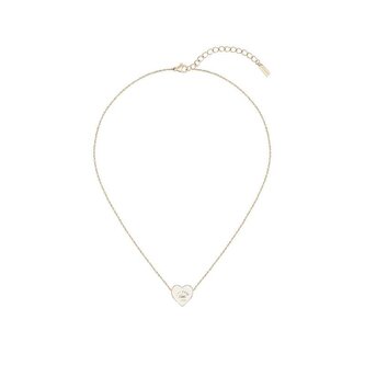 Slušivý růžově zlacený náhrdelník se srdíčkem 2040395 Lacoste