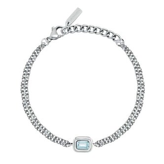 Dvojitý ocelový náramek s modrým zirkonem T-Design TJAXA25 Trussardi