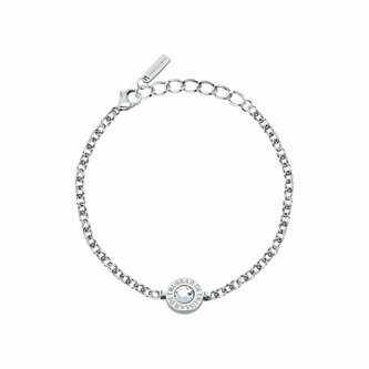 Stylový pozlacený náramek s krystalem T-Logo TJAXC116 Trussardi