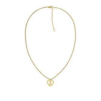 Stylový pozlacený náhrdelník Monogram Heart 2780918 Tommy Hilfiger