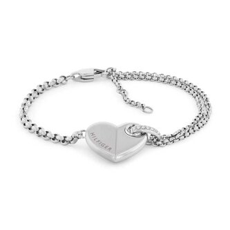 Půvabný ocelový náramek se srdíčkem Bold Heart 2780928 Tommy Hilfiger