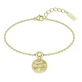 Pozlacený ocelový náramek s krokodýlem Memento 2040423 Lacoste