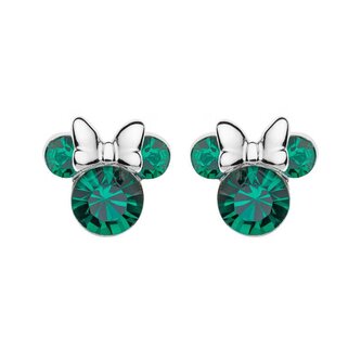 Třpytivé stříbrné náušnice pecky Minnie Mouse ES00028SMAYL.CS Disney