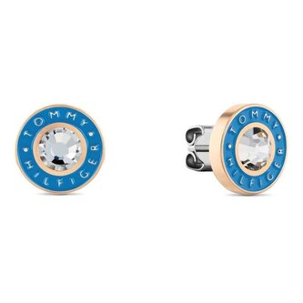 Elegantní bronzové náušnice s krystalem Layered 2780810 Tommy Hilfiger