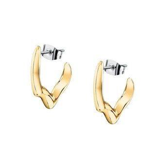 Půvabné pozlacené kruhové náušnice T-Design TJAXA05 Trussardi