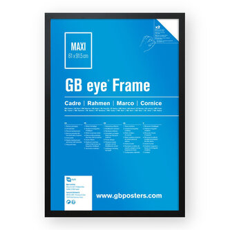 Černý rám na plakát 61 × 91,5 cm