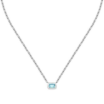 Ocelový náhrdelník s modrým zirkonem T-Design TJAXA22 Trussardi