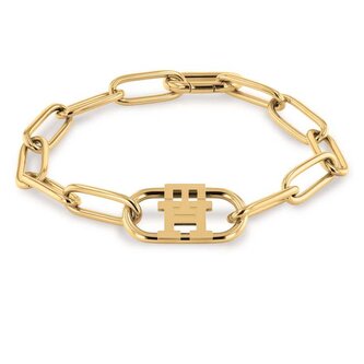 Módní pozlacený náramek Monogram 2780722 Tommy Hilfiger