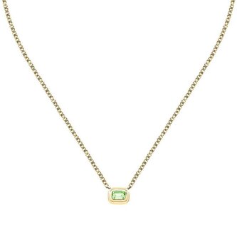 Pozlacený náhrdelník se zeleným zirkonem T-Design TJAXA21 Trussardi