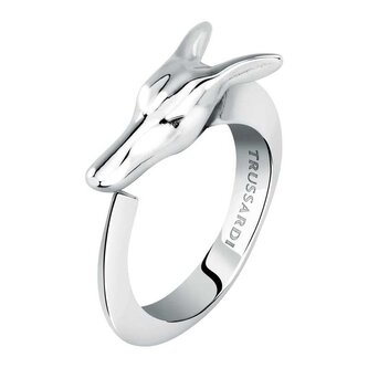 Výrazný otevřený ocelový prsten T-Heritage TJAXB06 Trussardi / Obvod: 52 mm - 52 mm