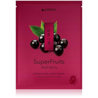 Energizující plátýnková maska Superfruits Acai Berry (Energising Sheet Mask) Korika - 25 g