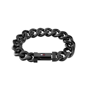 Výrazný černý náramek z oceli Wild 2790639 Tommy Hilfiger