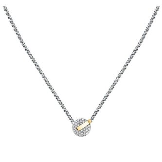 Půvabný bicolor náhrdelník s krystaly T-Round TJAYF05 Trussardi