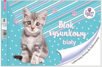 Blok rysunkowy biały A4/20K The sweet Pets