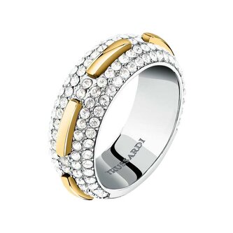 Oslnivý bicolor prsten z oceli Concept TJAYY12012 Trussardi / Obvod: 54 mm - 54 mm