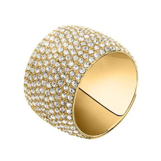 Třpytivý pozlacený prsten z oceli T-Design TJAXC103 Trussardi / Obvod: 56 mm - 56 mm