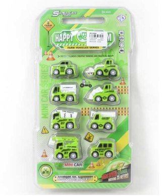 Zestaw autek zielonych 8 szt