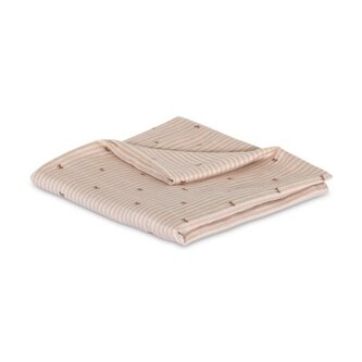 NUUROO Valentin Mušelínová plena z bambusu Stripe Bow