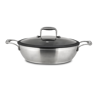 pánev d28 2ucha+PO (silik.okraj), ELEGANCE, ker.povrch, v.7,5cm, NR